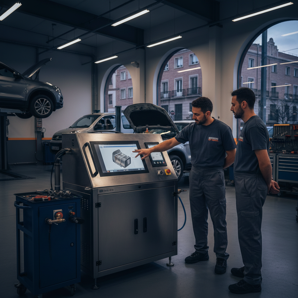 Máquina para limpiar filtro de partículas en Getafe