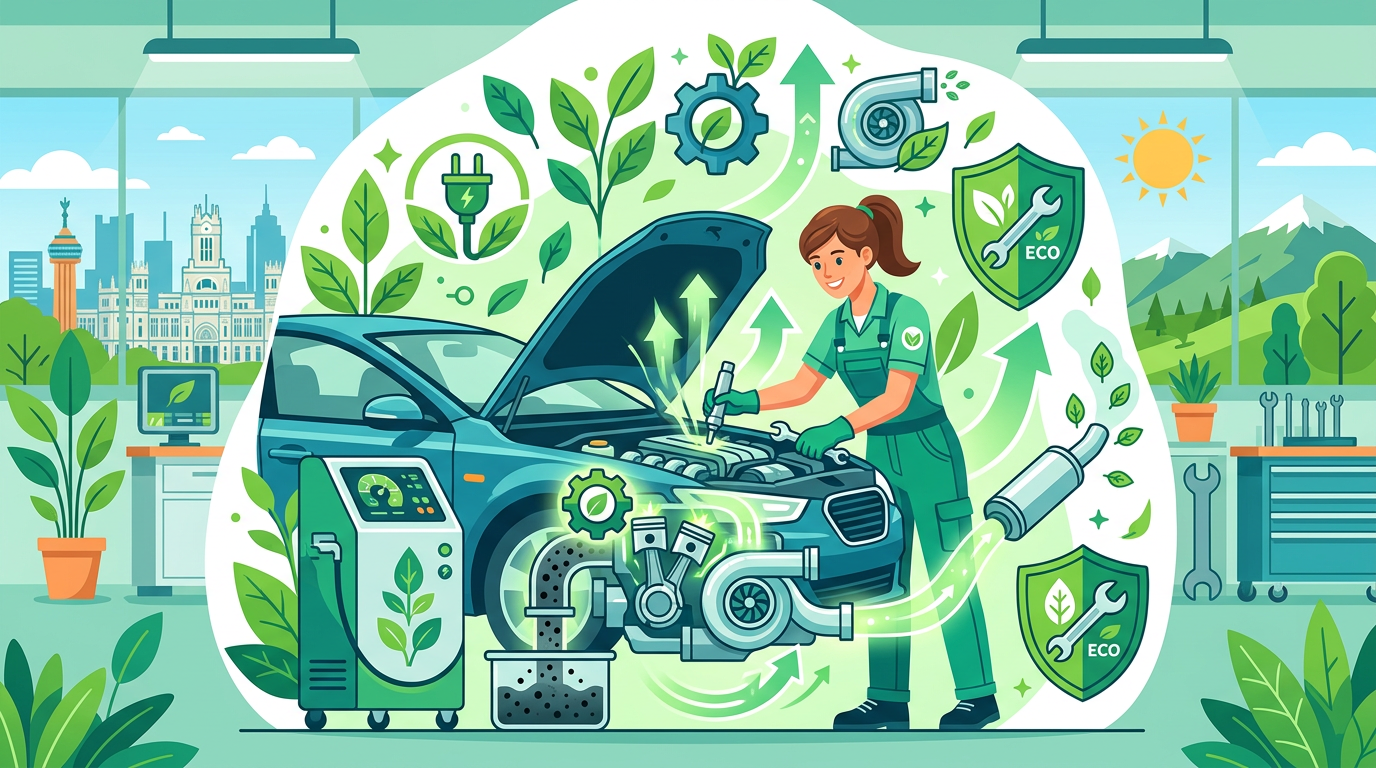Descarbonización de motor para recuperar potencia en Madrid