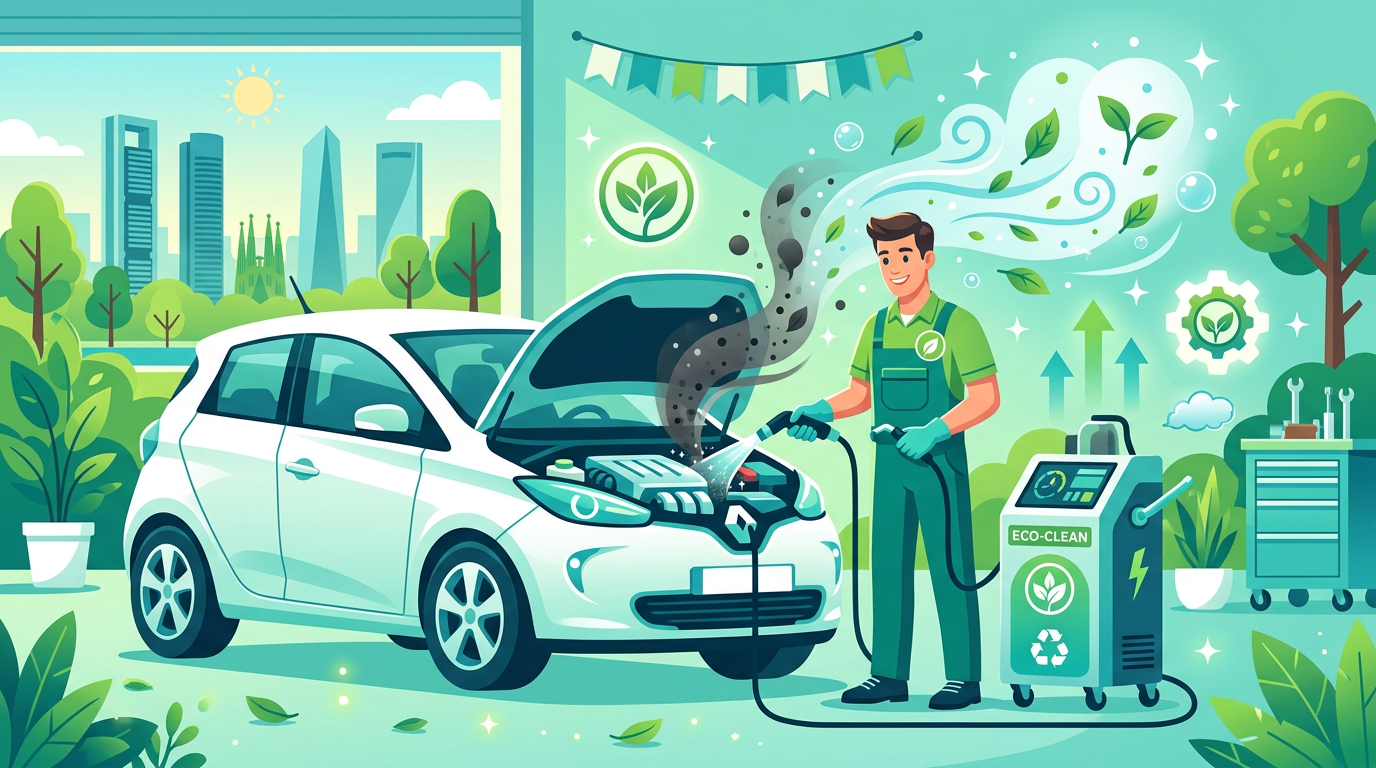 Descarbonización de motor para reducir humos en Madrid