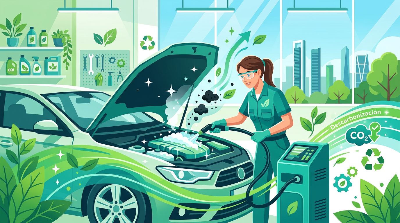 Descarbonización profesional del motor en Madrid